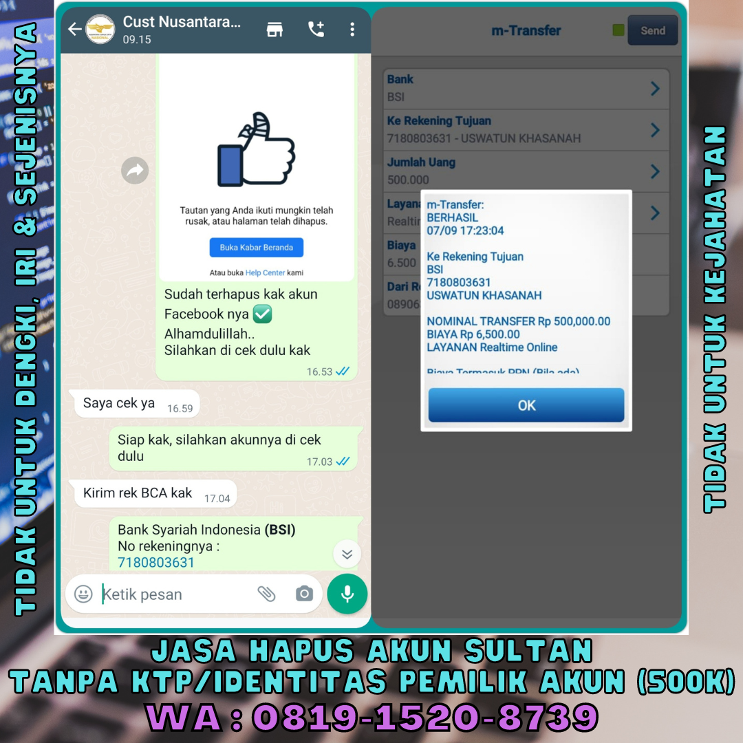 jasa hapus akun Facebook