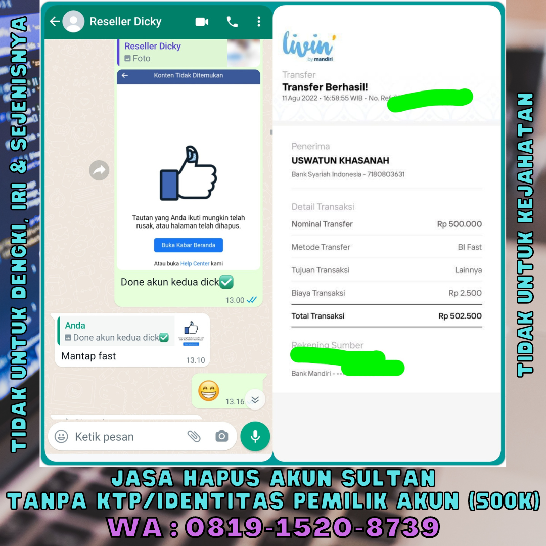 jasa hapus akun fb tanpa ktp