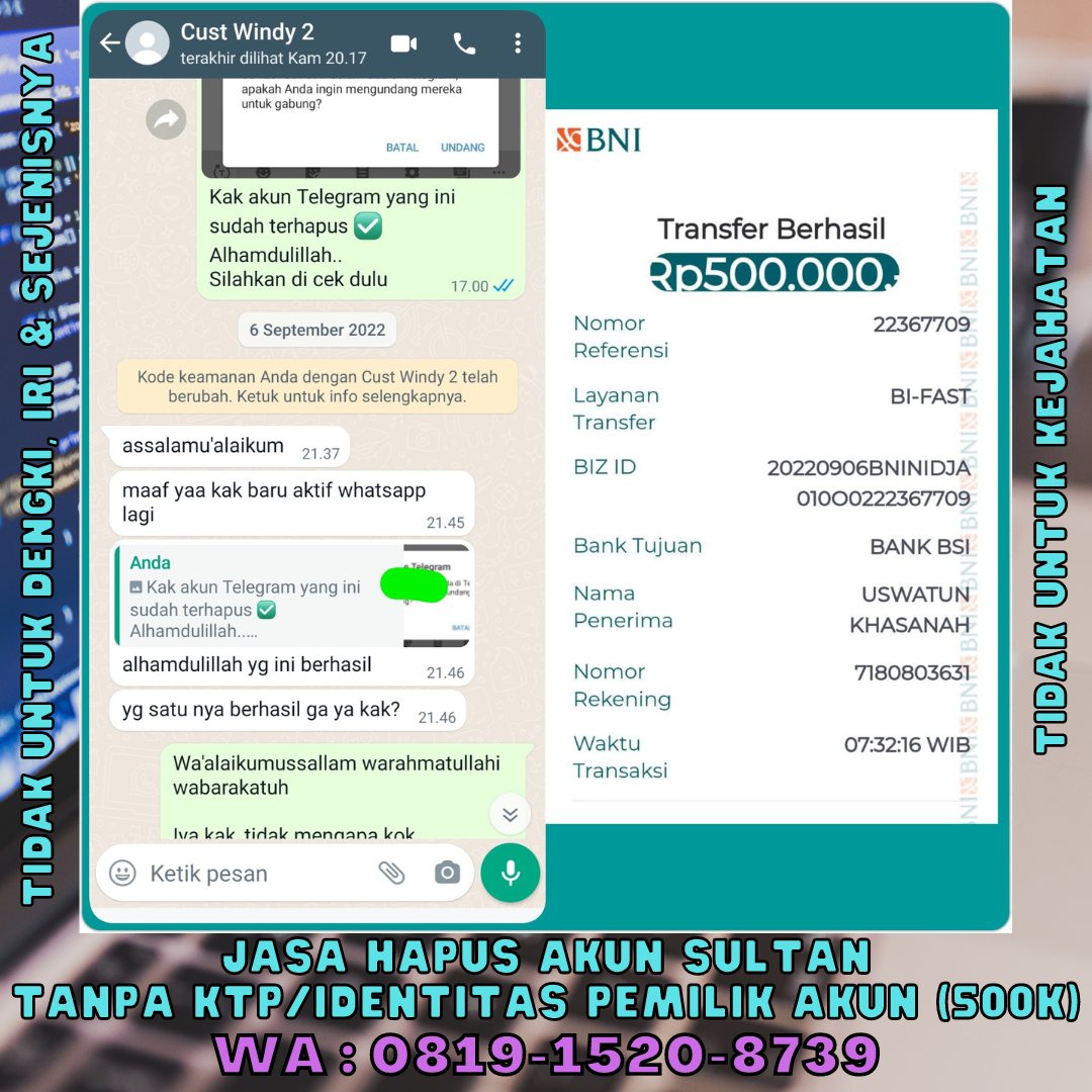 jasa hapus akun wordpress tanpa ktp