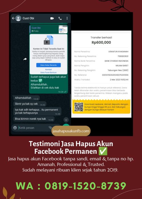 jasa tutup akun facebook
