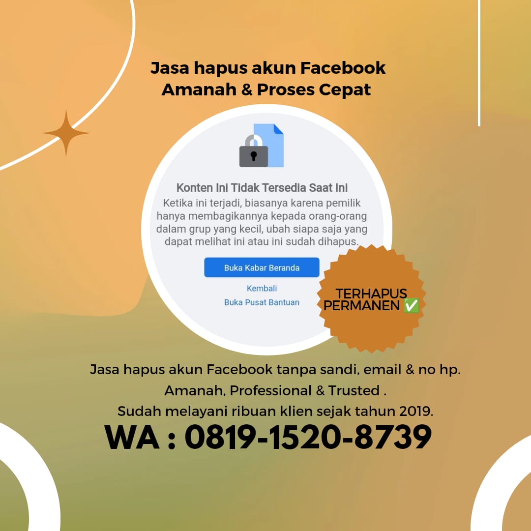 JASA HAPUS AKUN FB