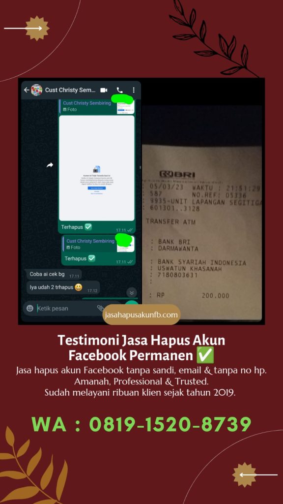 jasa hapus akun facebook