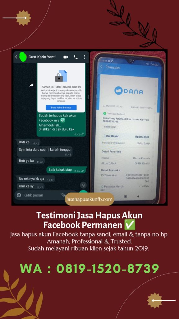 jasa hapus akun fb