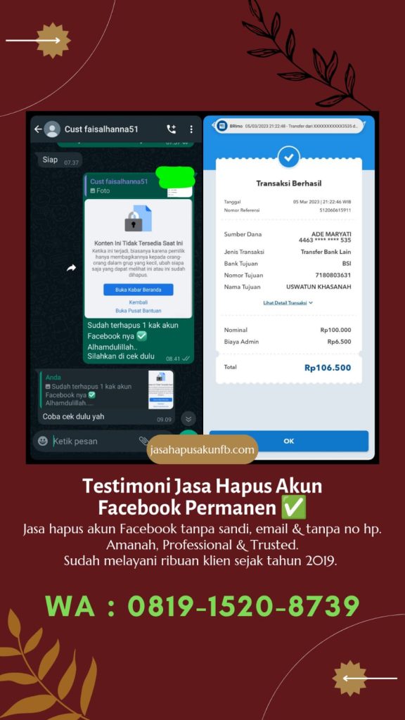 jasa tutup akun fb