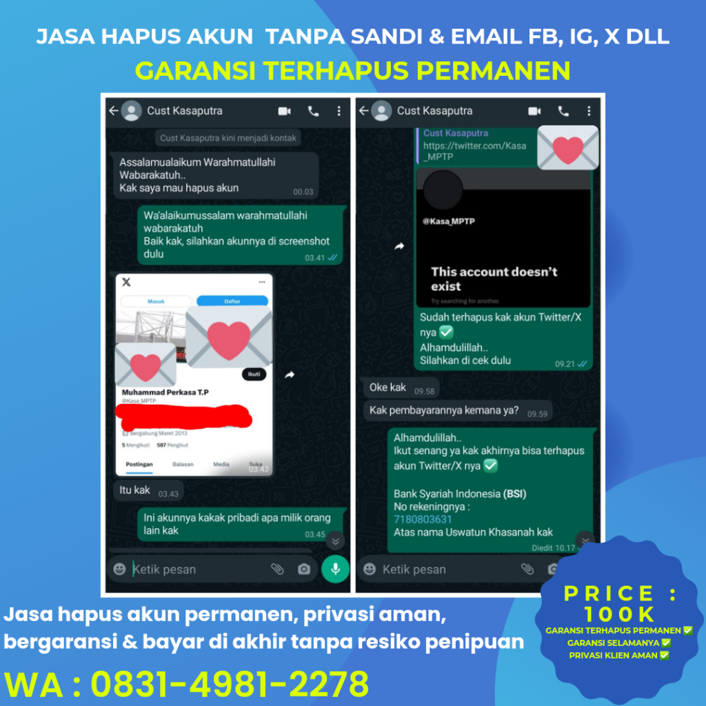 Jasa hapus akun Twitter jasa hapus akun x