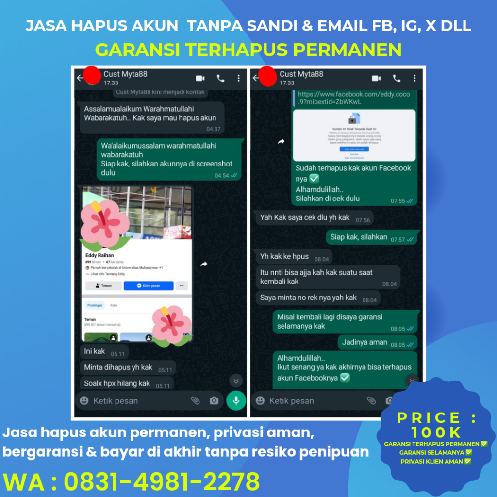 Jasa hapus akun ig