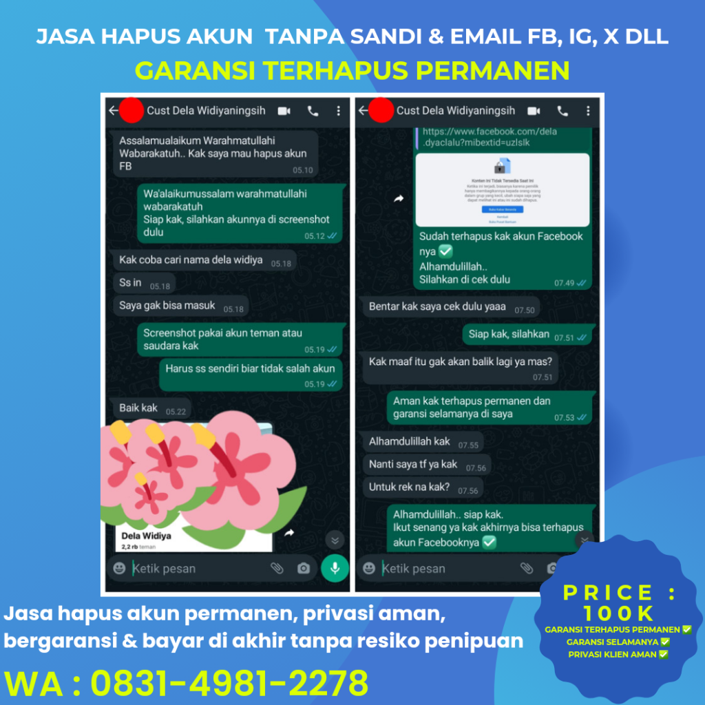 Jasa hapus akun ig