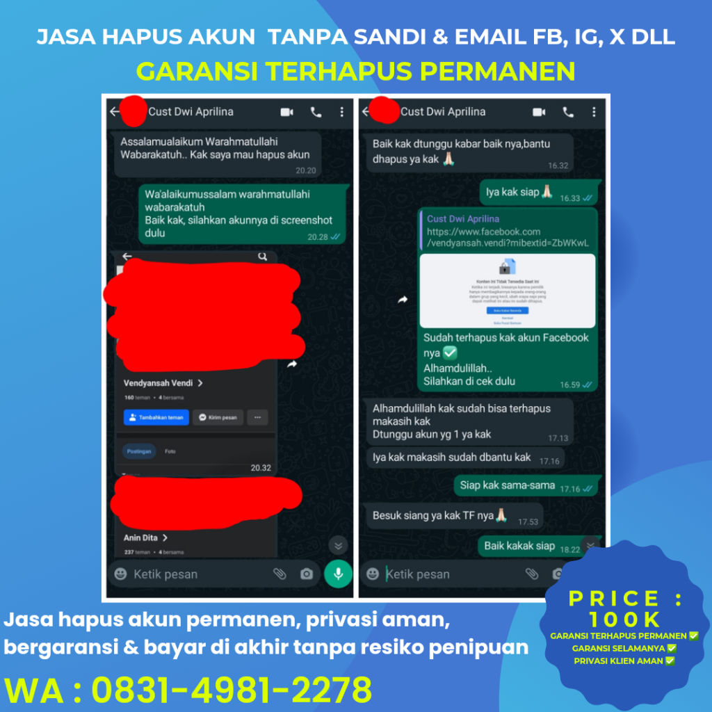 Jasa hapus akun ig